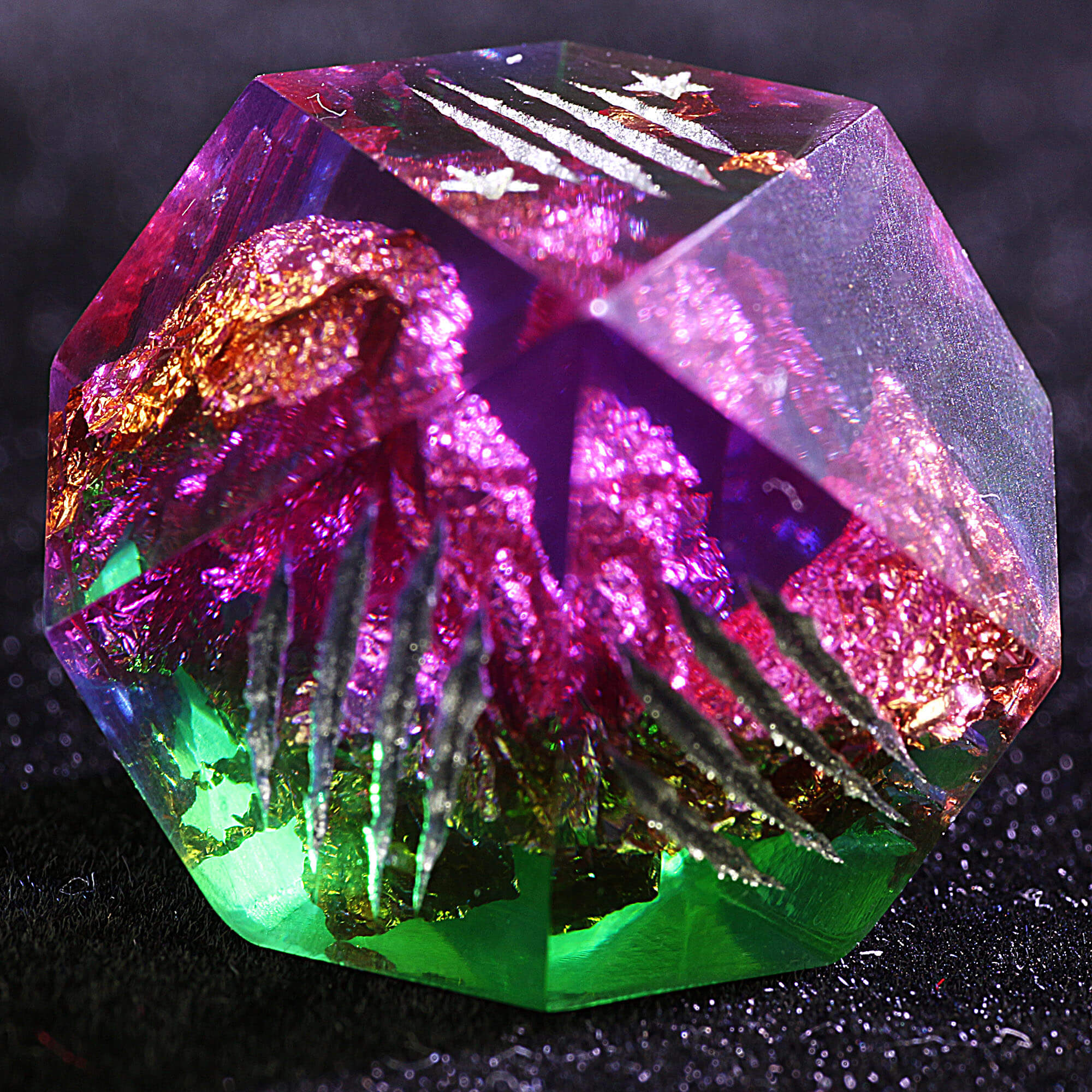 15 Polyhedral Resin WoD WtA Dice Set Malfean Splendor - Image 3