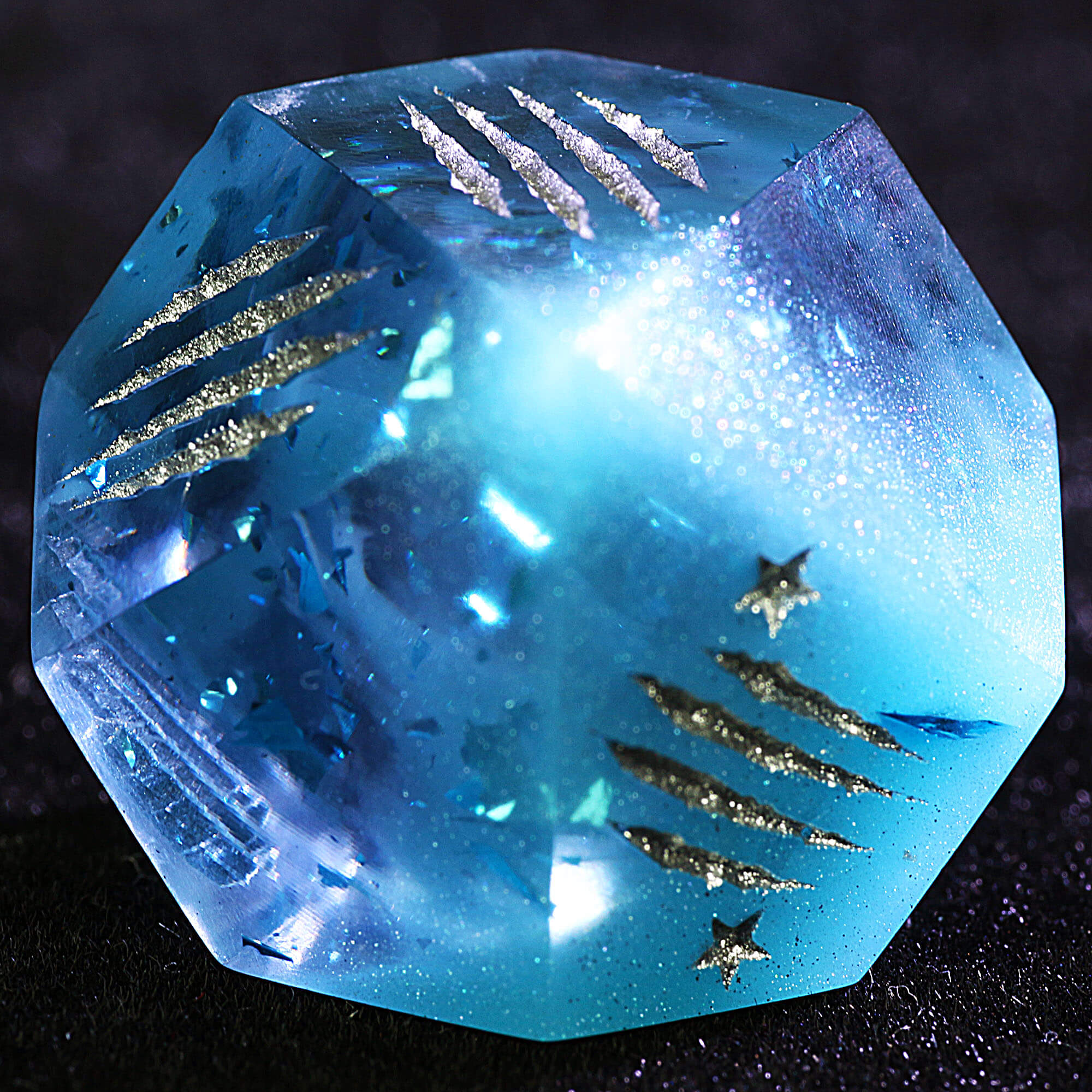 15 Polyhedral Resin WtA WoD Dice Set Umbral Skies - Image 3