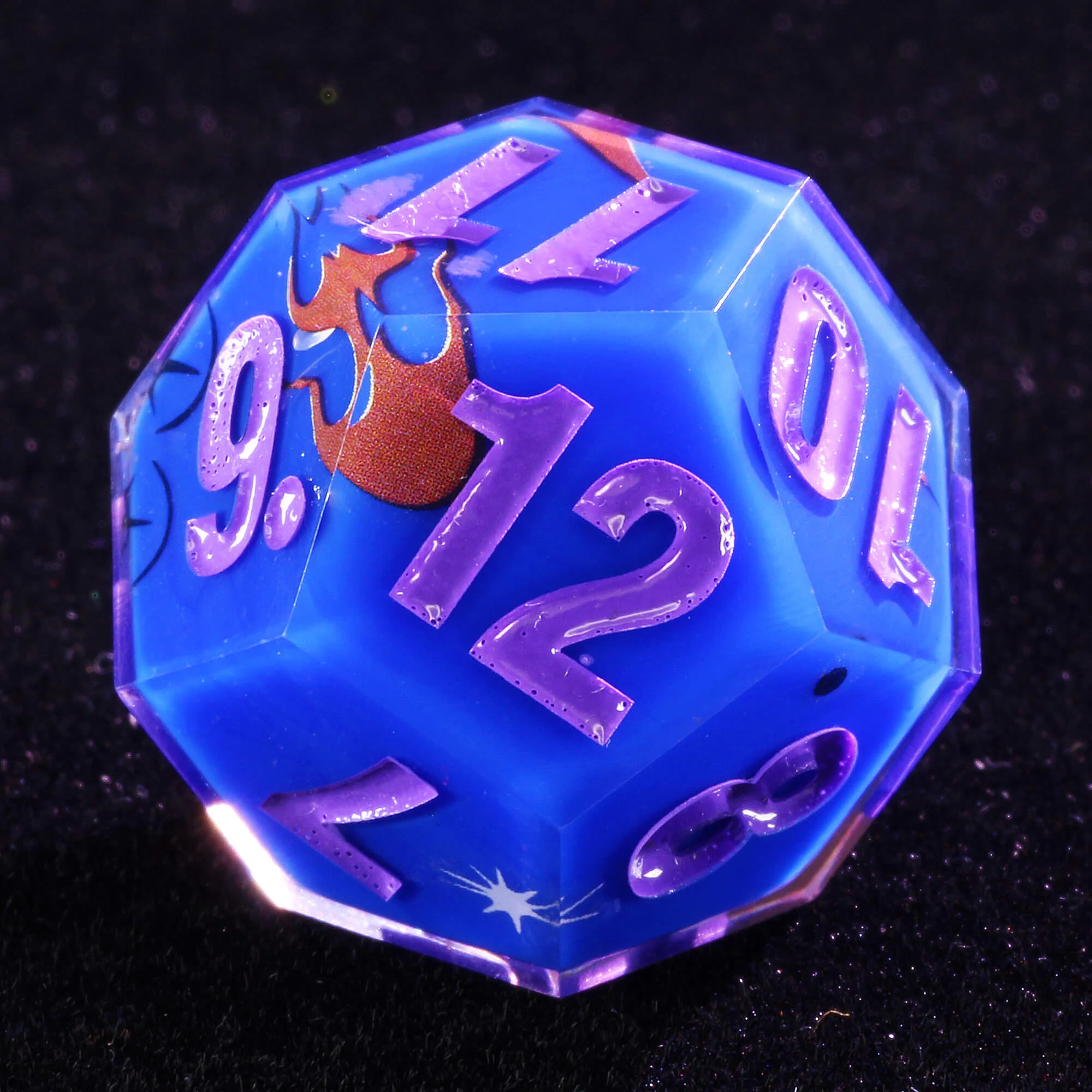 7 Polyhedral Resin D&D Dice Masters Sets Clown Blue - Image 3