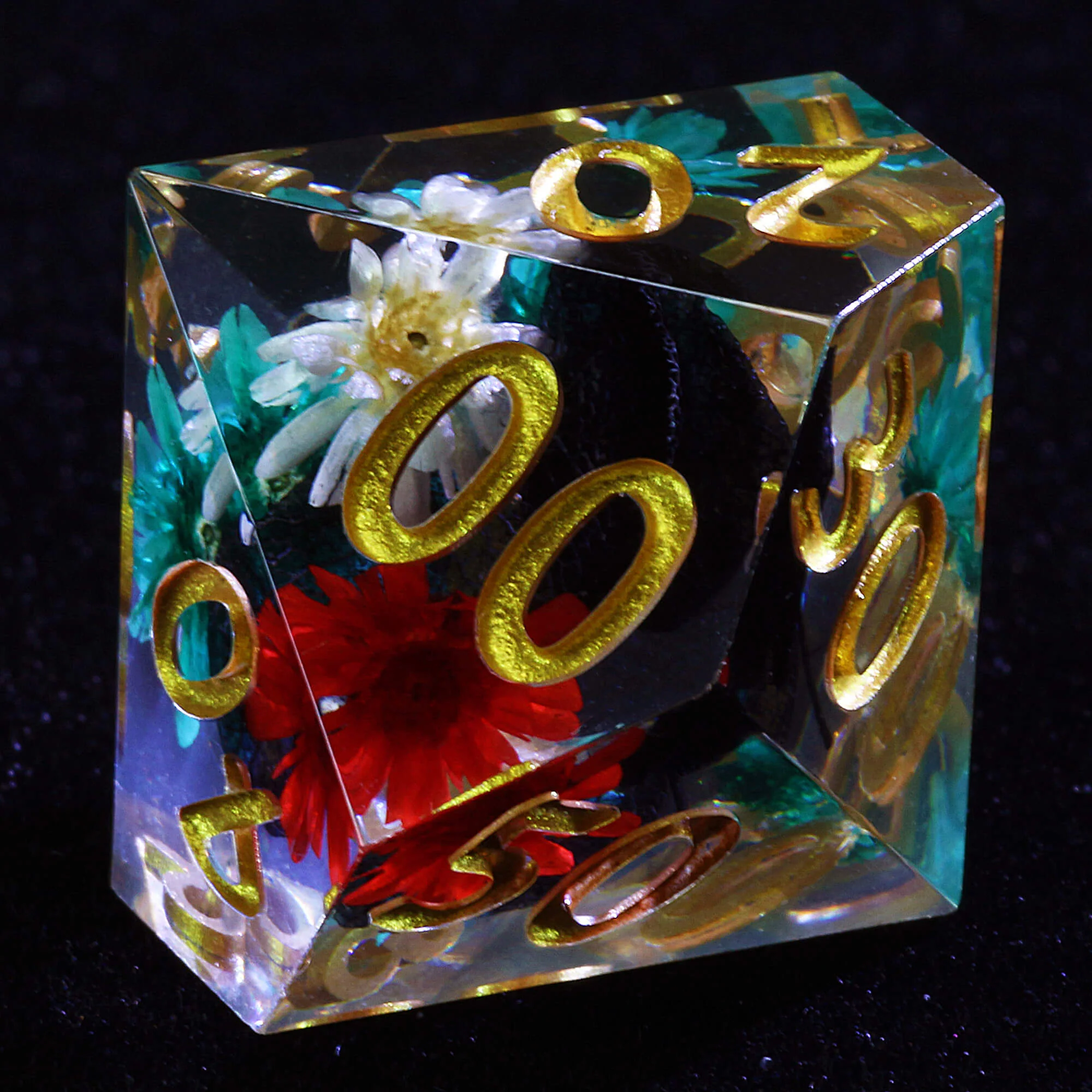 7 Polyhedral Resin DnD Dice Sets Flower - Image 8