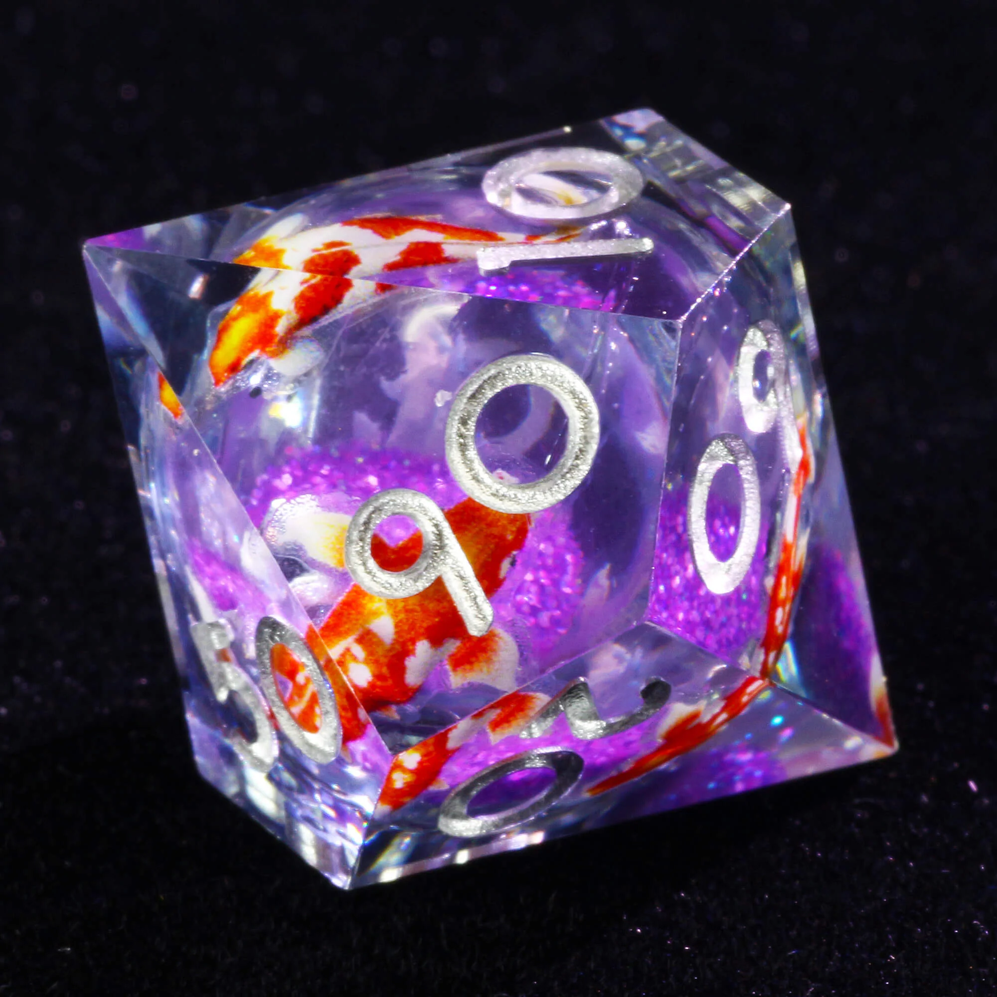 7 Polyhedral Resin Liquid Core DD Dice Sets Fish - Image 8