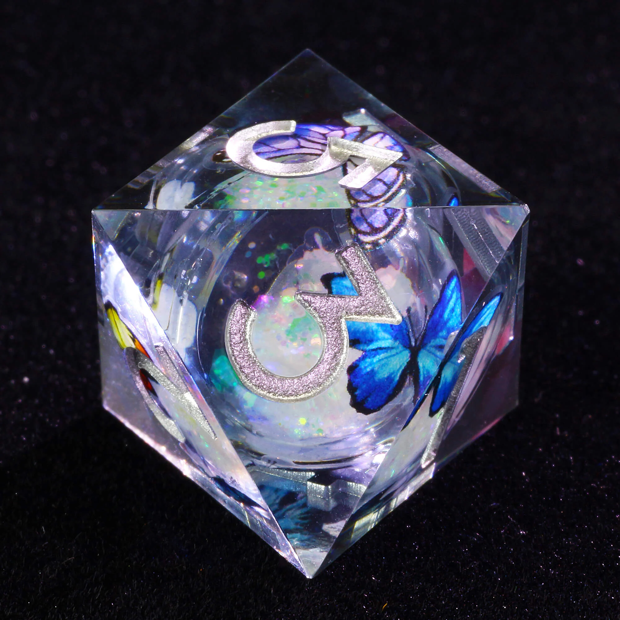7 Polyhedral Resin Liquid Core Die Dice Set DnD Butterfly - Image 7
