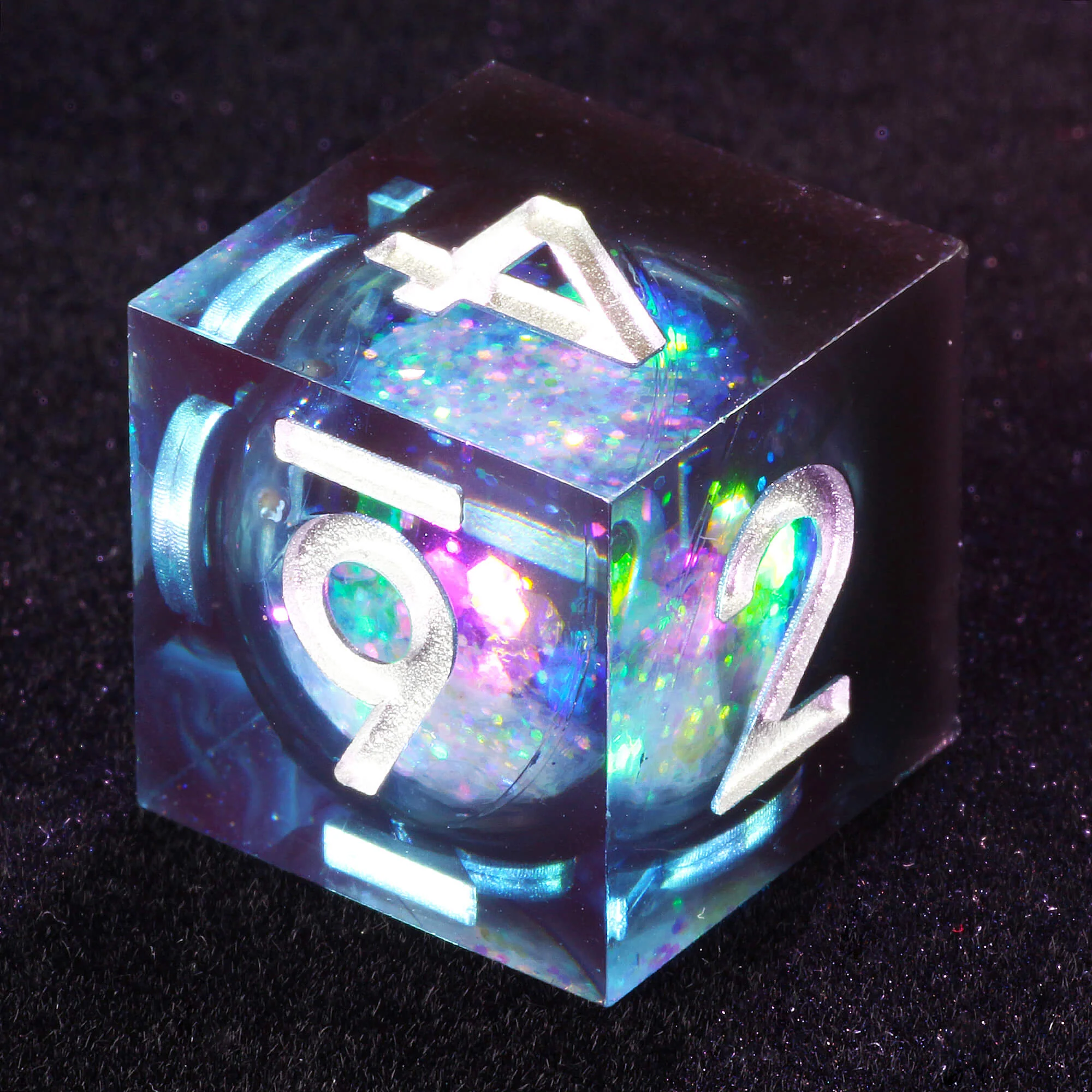 7 Polyhedral Resin Liquid Core Set of Dice D and D - Image 4