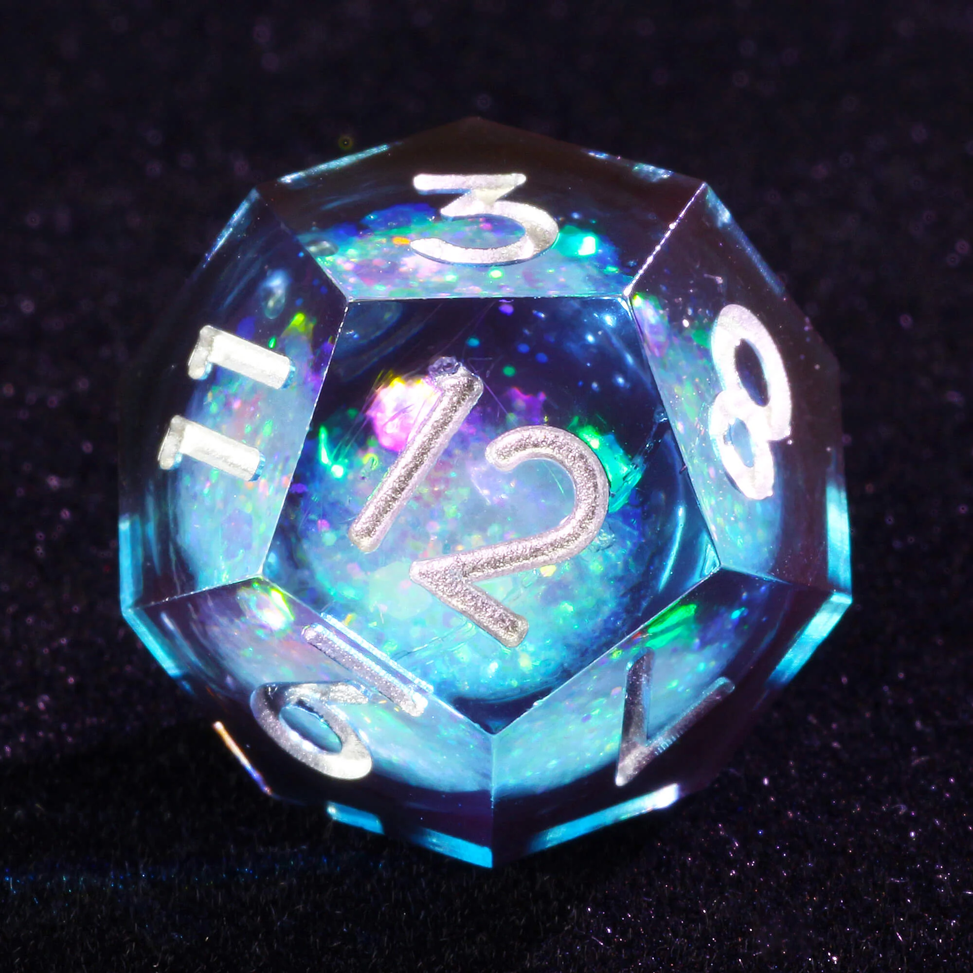 7 Polyhedral Resin Liquid Core Set of Dice D and D - Image 6
