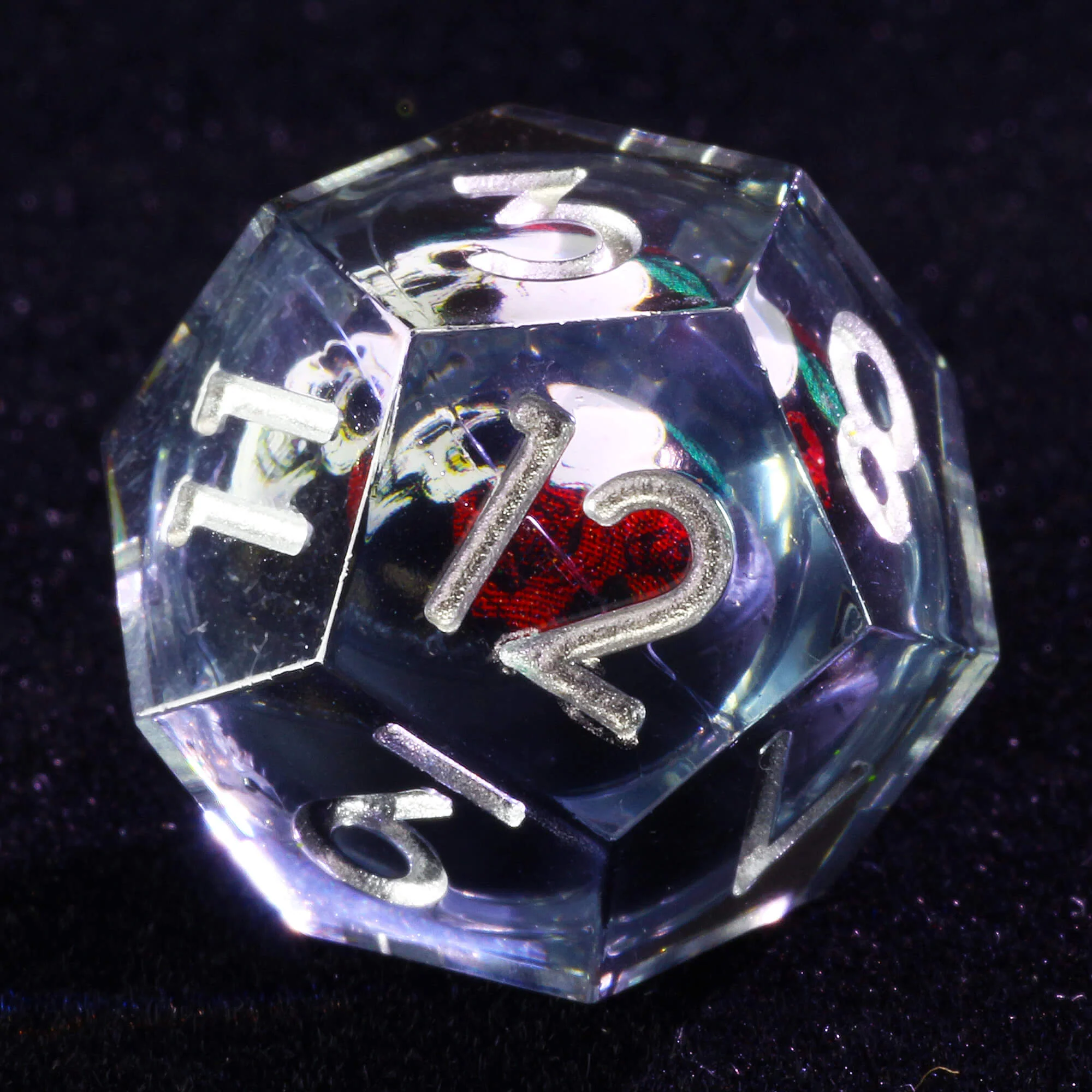 7 Polyhedral Skull Liquid Core DnD Dice Set - Image 3