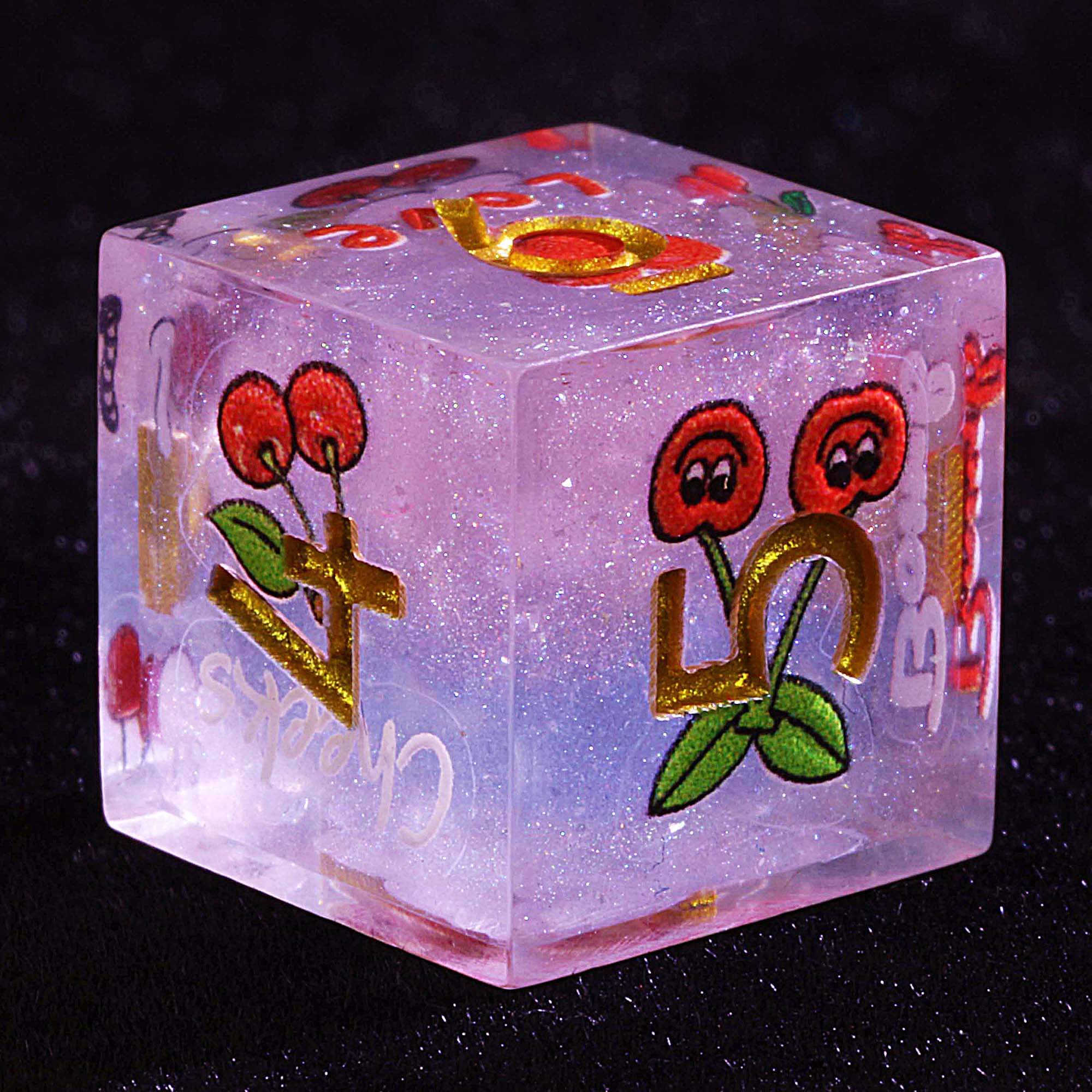9 Polyhedral DD Set of Dice Cherry Fizz Dream - Image 3