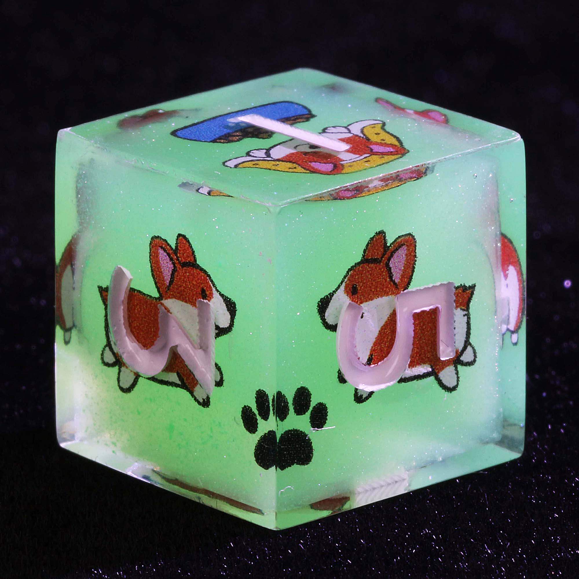 Luminous 9 Polyhedral Dice Sets DnD Corgi Lucky Adventure - Image 3