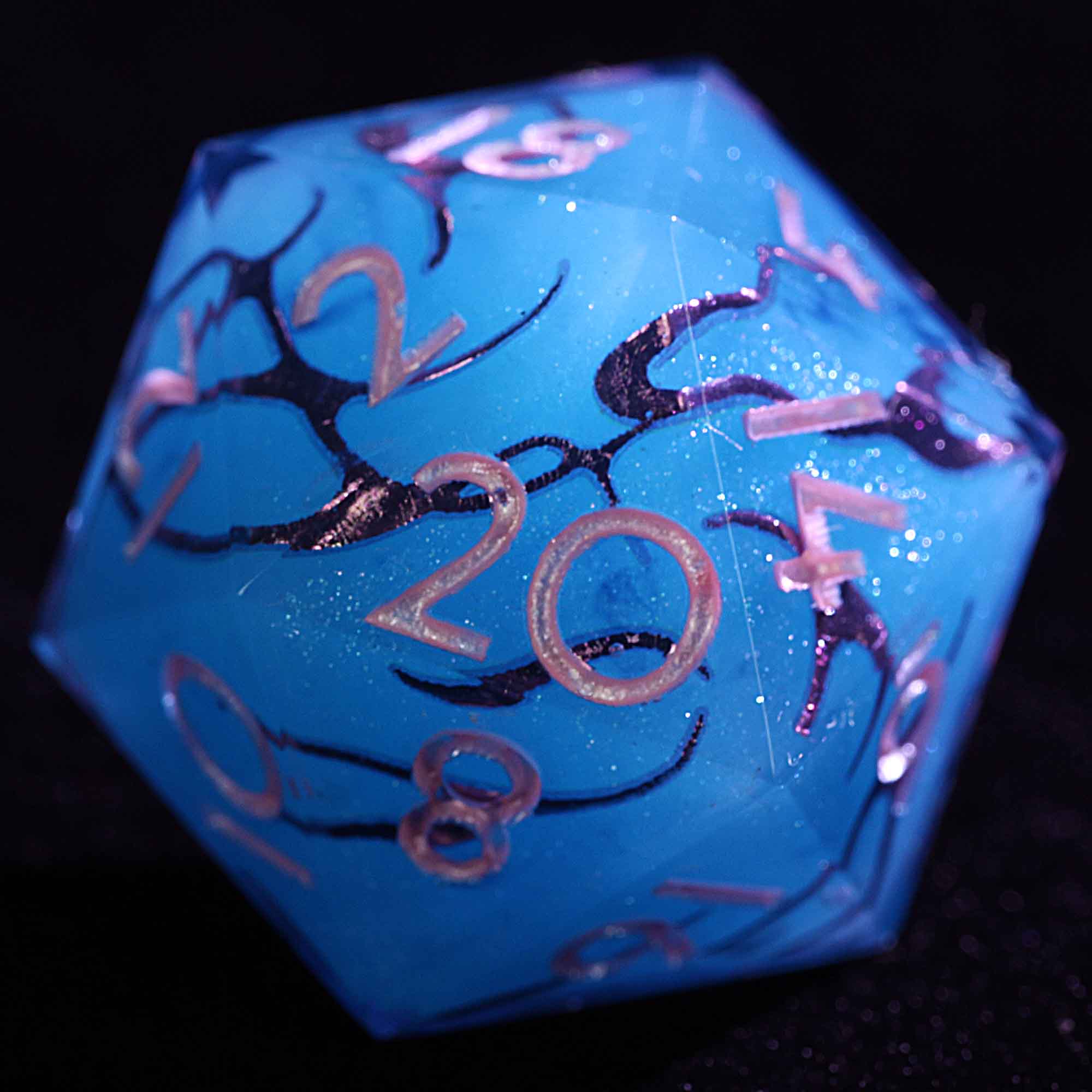 9 Polyhedral Resin D&D Dice Set Abyssal Bloom Mist - Image 2