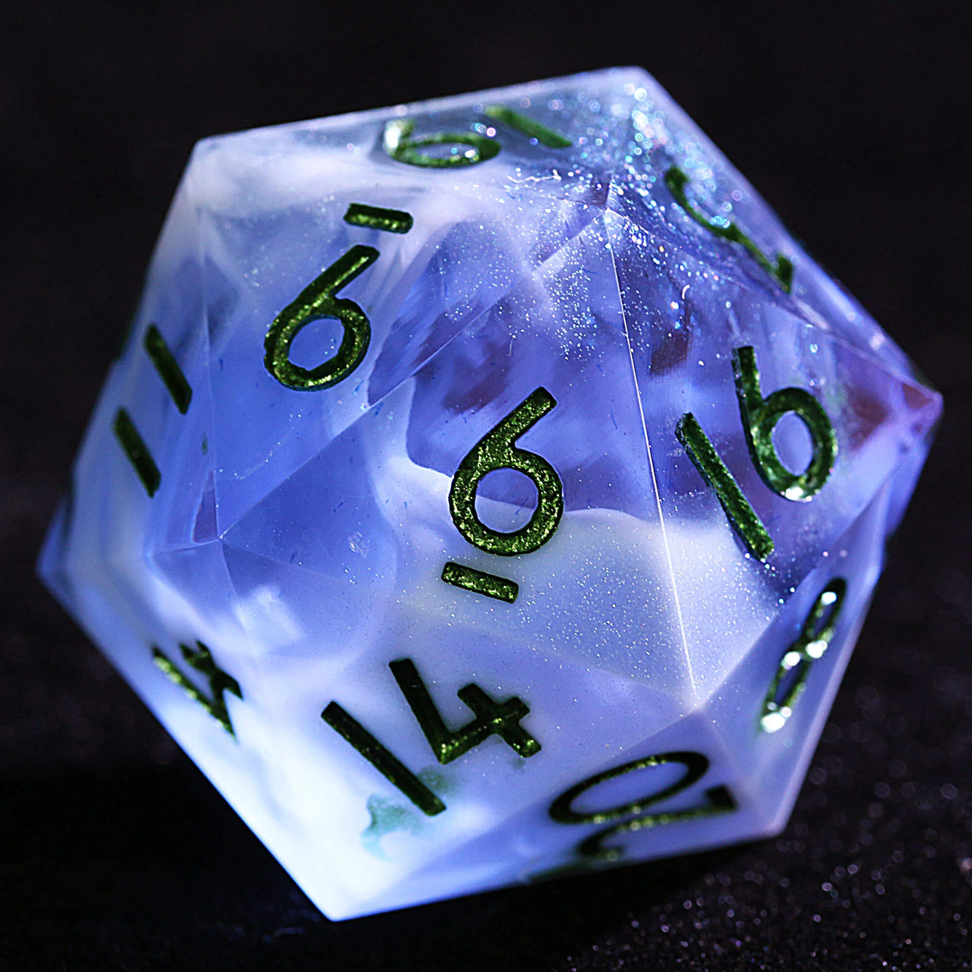 9 Polyhedral Resin D&D Dice Sets Starry Clouds at Night - Image 2