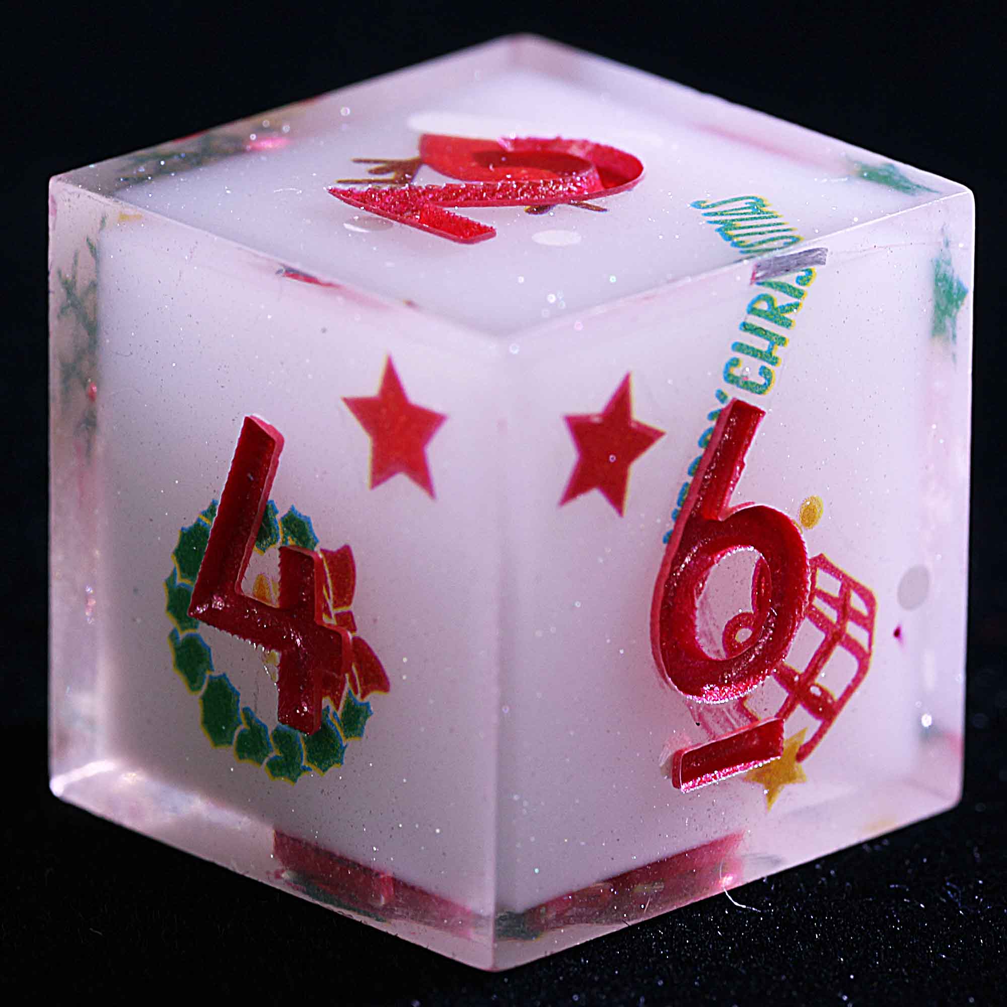 9 Polyhedral Resin Dice Set D and D Merry Christmas - Image 3