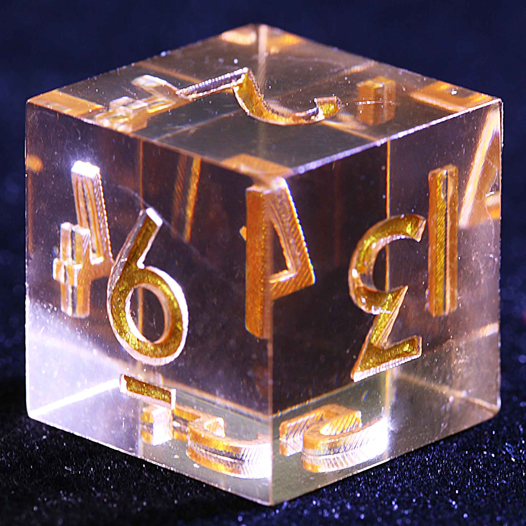 9 Polyhedral Resin Dice Set DD Solid Caramel - Image 3