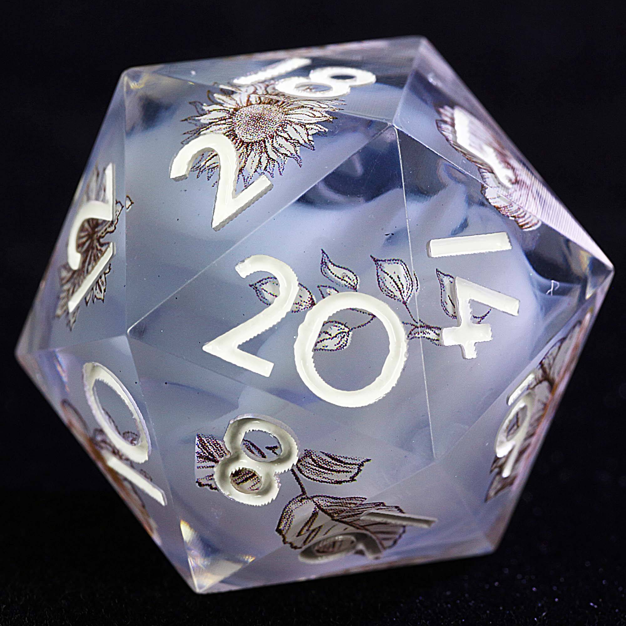 9 Polyhedral Resin Sets D and D Dice Ashen Petal Veil - Image 2