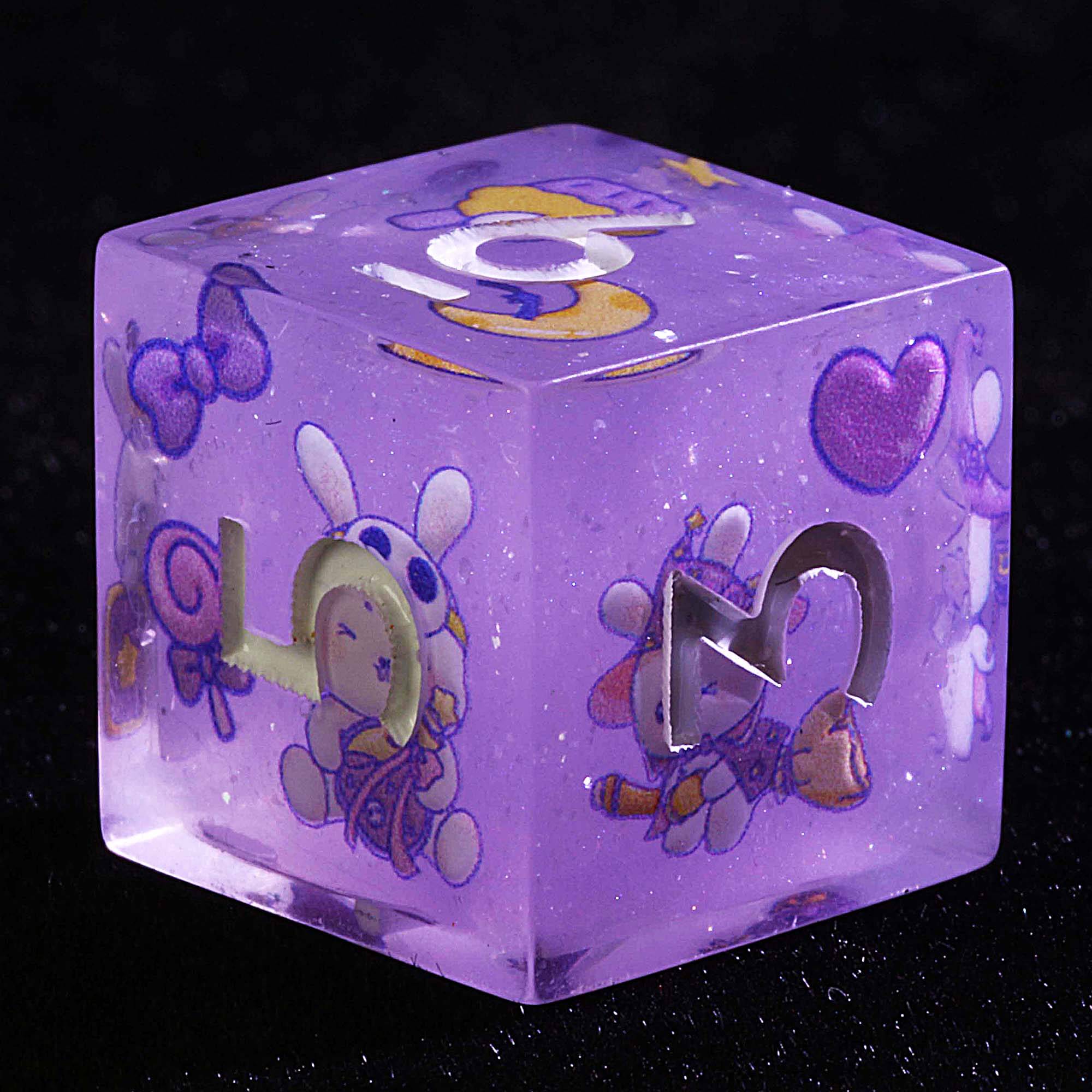 Luminous 9 Polyhedral Set Dice D and D Spooky Cuties Moonlight - Image 3