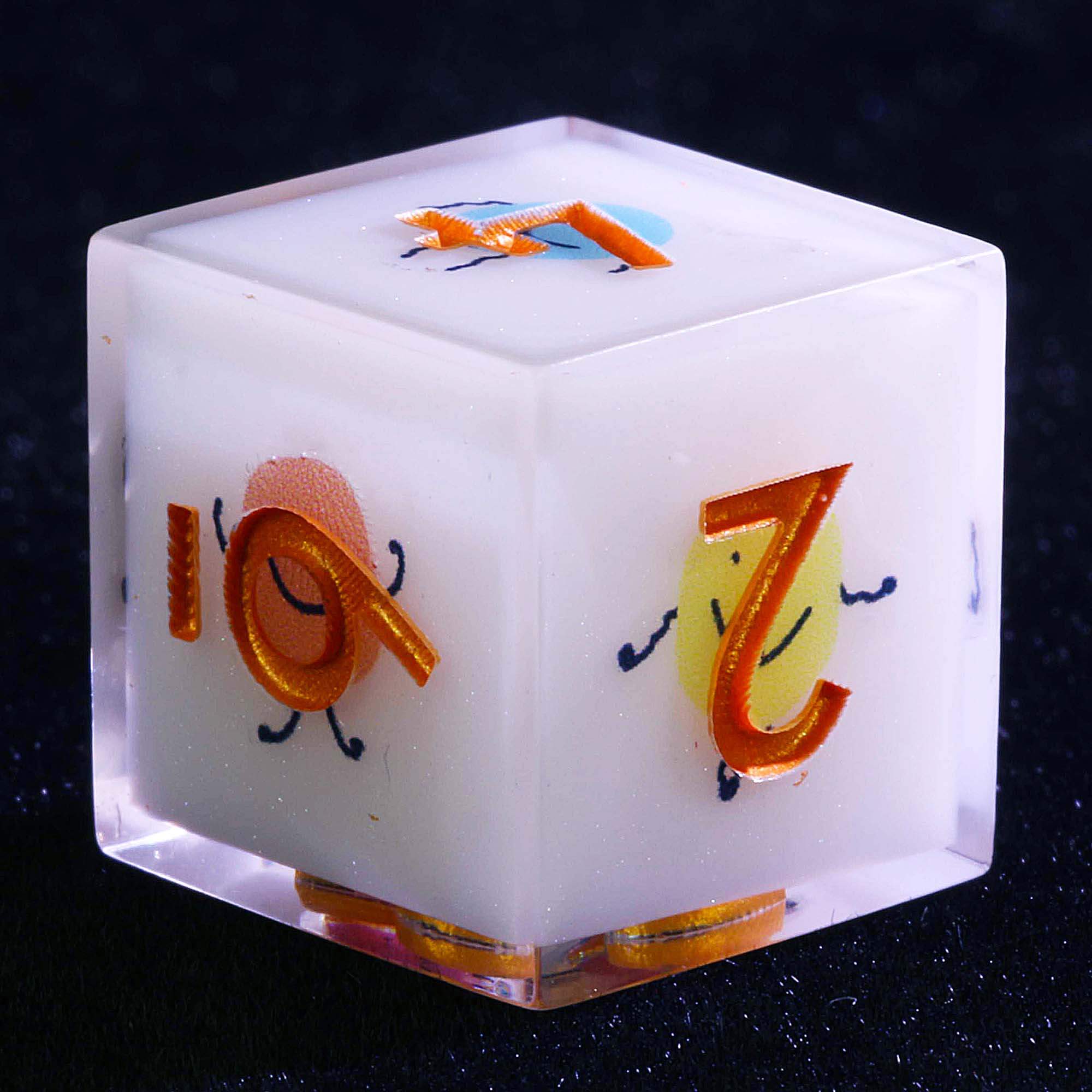 9 Polyhedral Set Dice DnD Happy Bean Giggle - Image 3