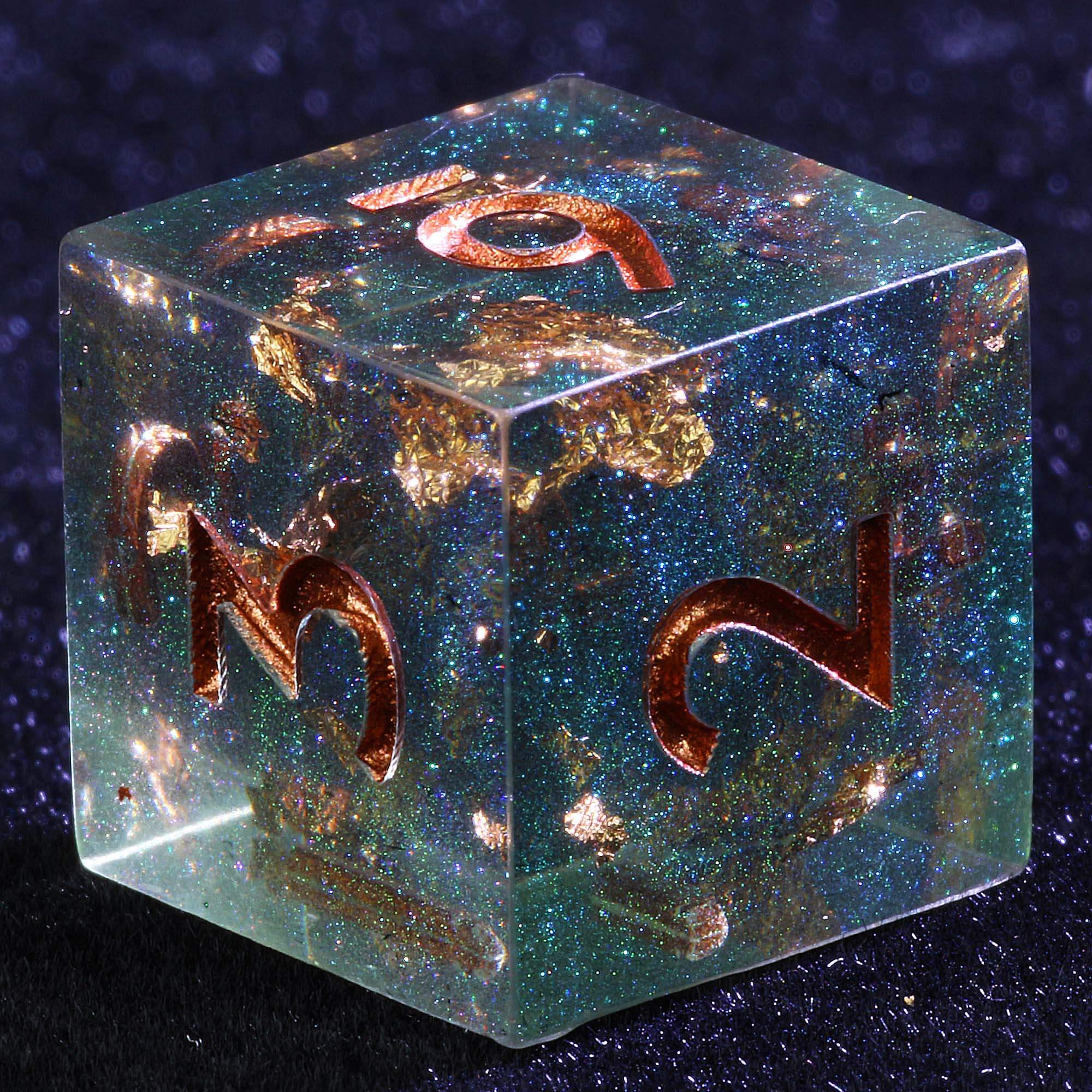 9 Polyhedral Sets DnD Dice Golden Verdant - Image 3