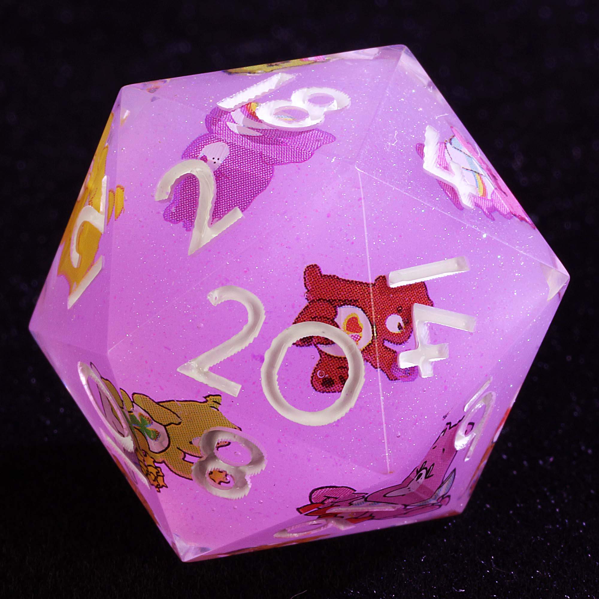 Luminous 9 Polyhedral Sets of Dice DD Bear's Honey Party - Image 2