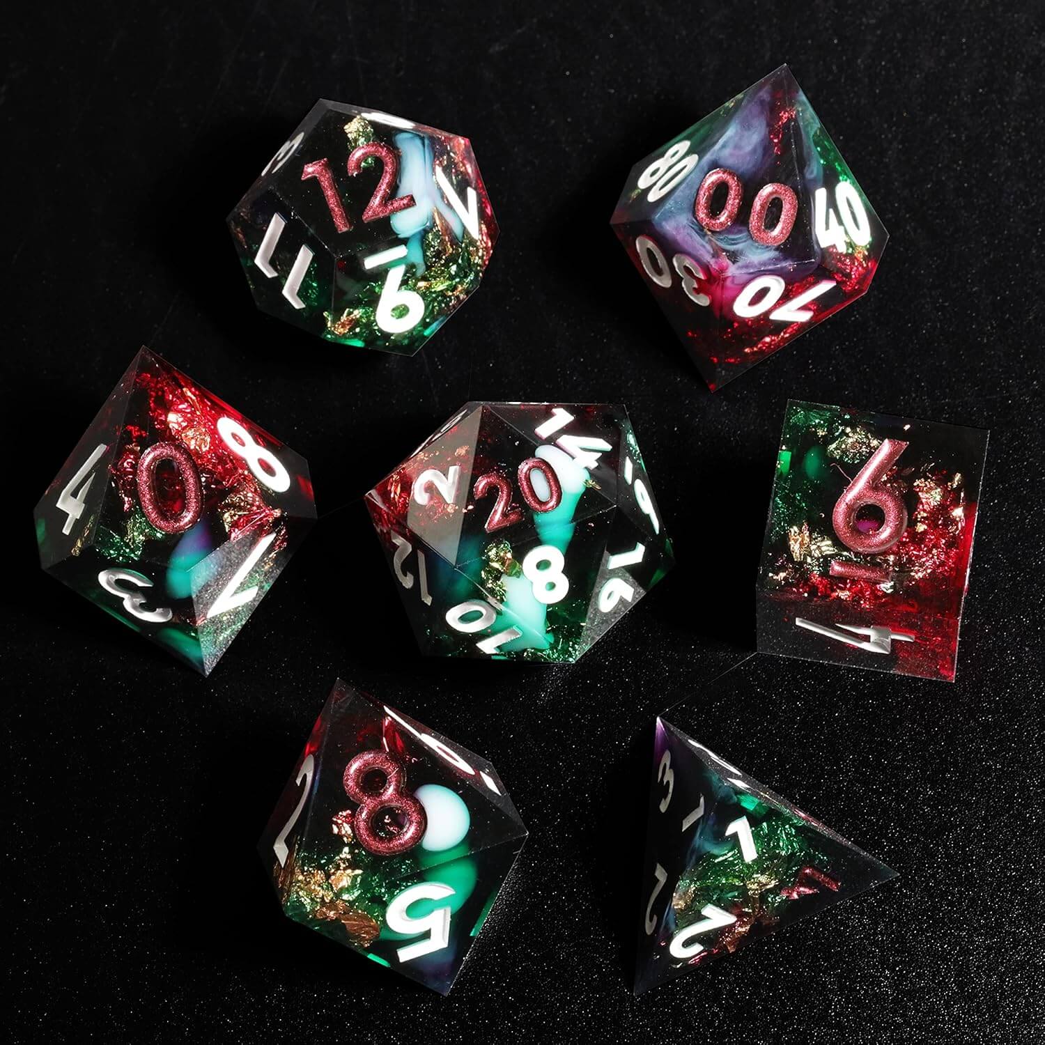 Cool 7 Sharp Edge Game Polyhedral Set Dice D and D - Abyss - Image 7