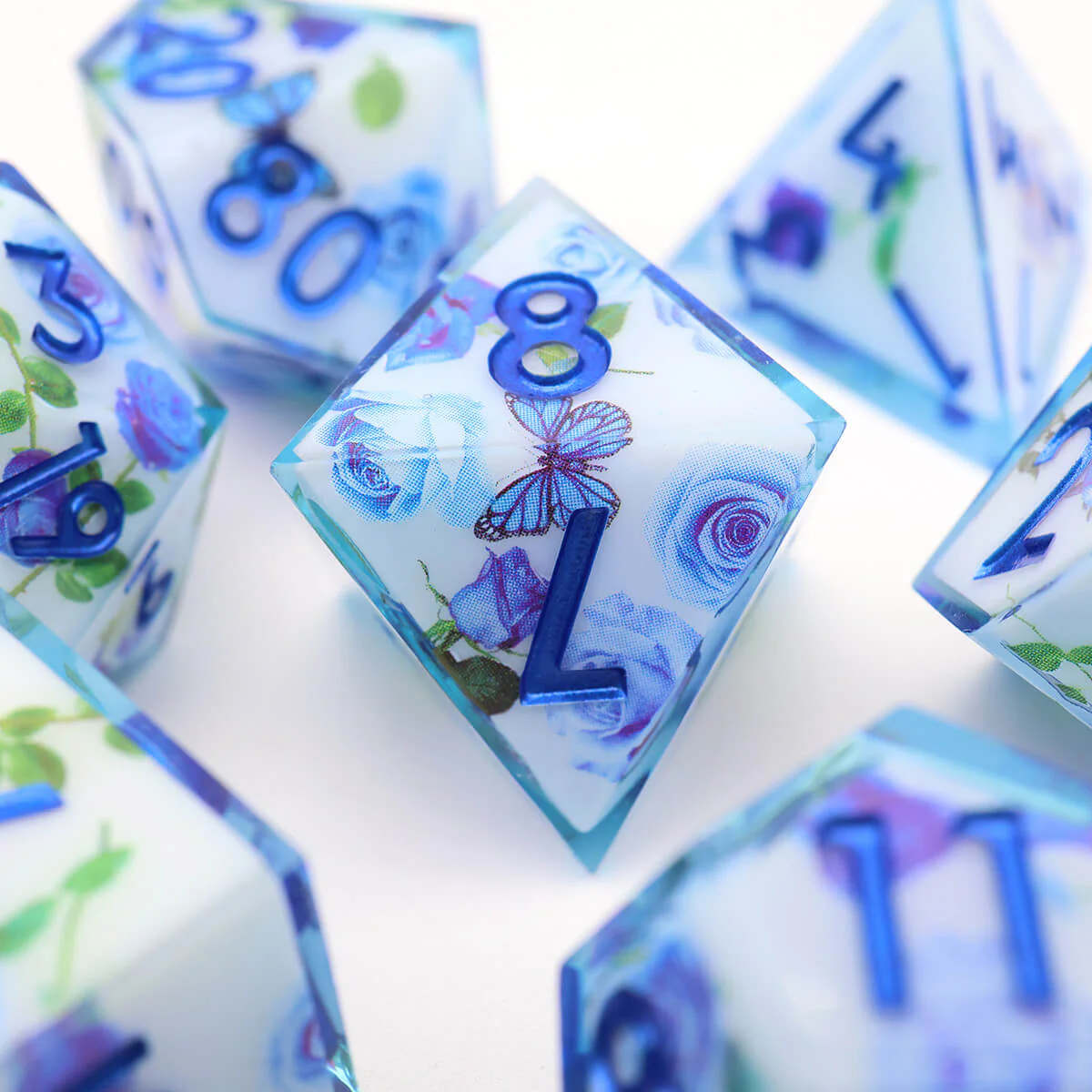 DND Dice Set Butterfly 7-Piece Sharp Edge Layered - Image 4