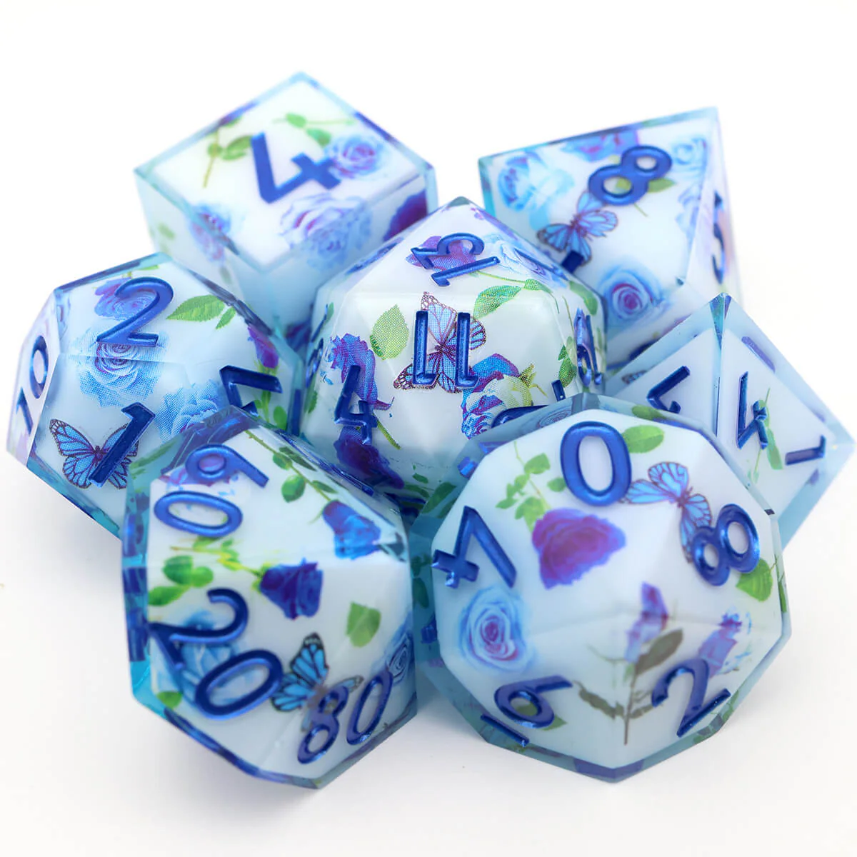 DND Dice Set Butterfly 7-Piece Sharp Edge Layered - Image 8