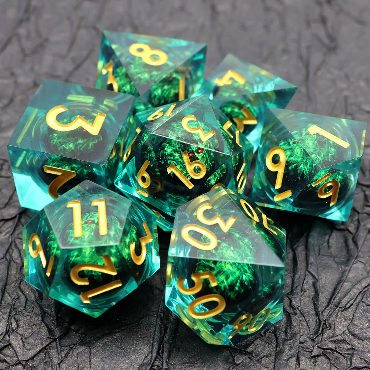 Dragon Eye DND 7-Piece Sharp Edge Dice Set - Image 4