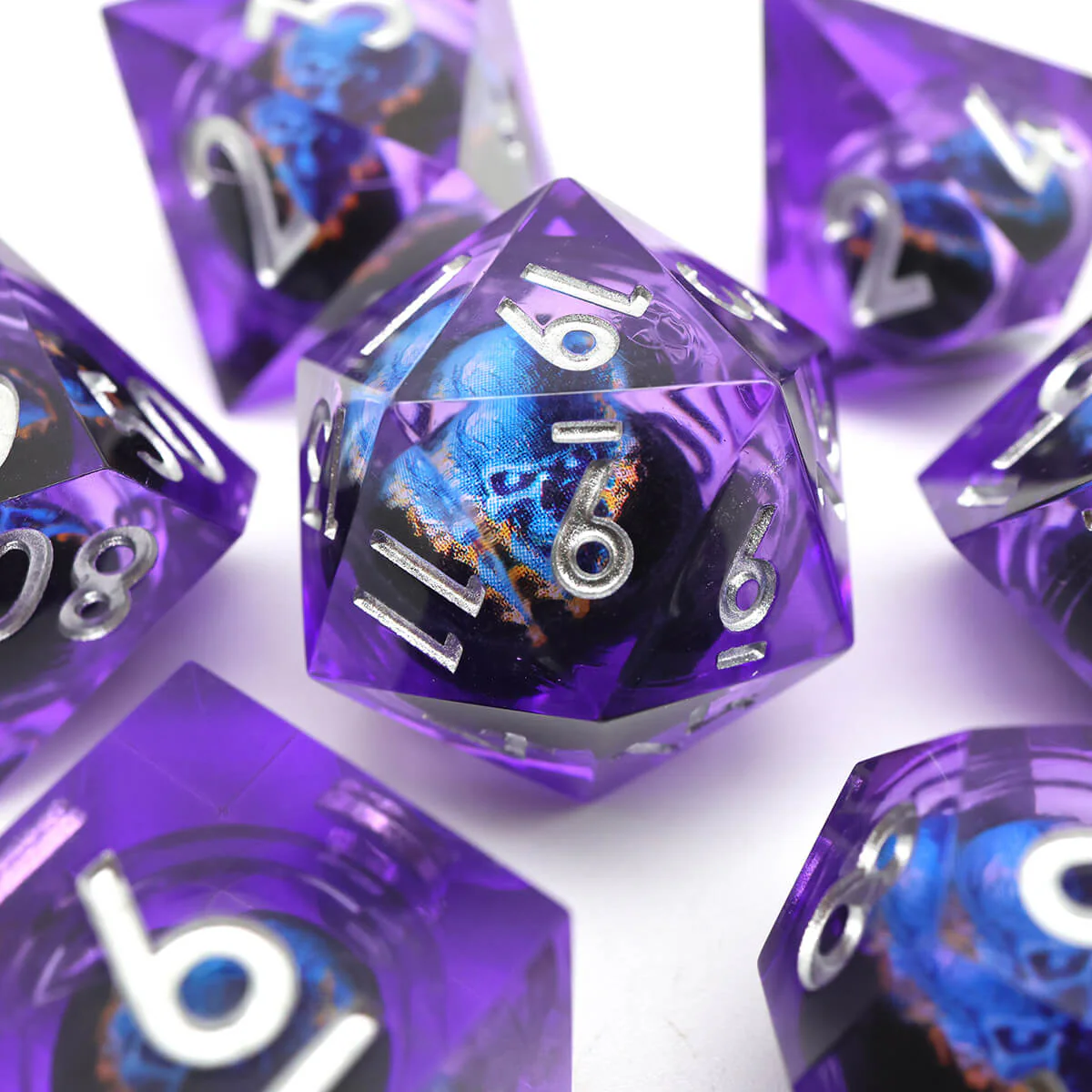 Dragon Eye Sharp Edge 7-Piece DND Dice Set - Image 2