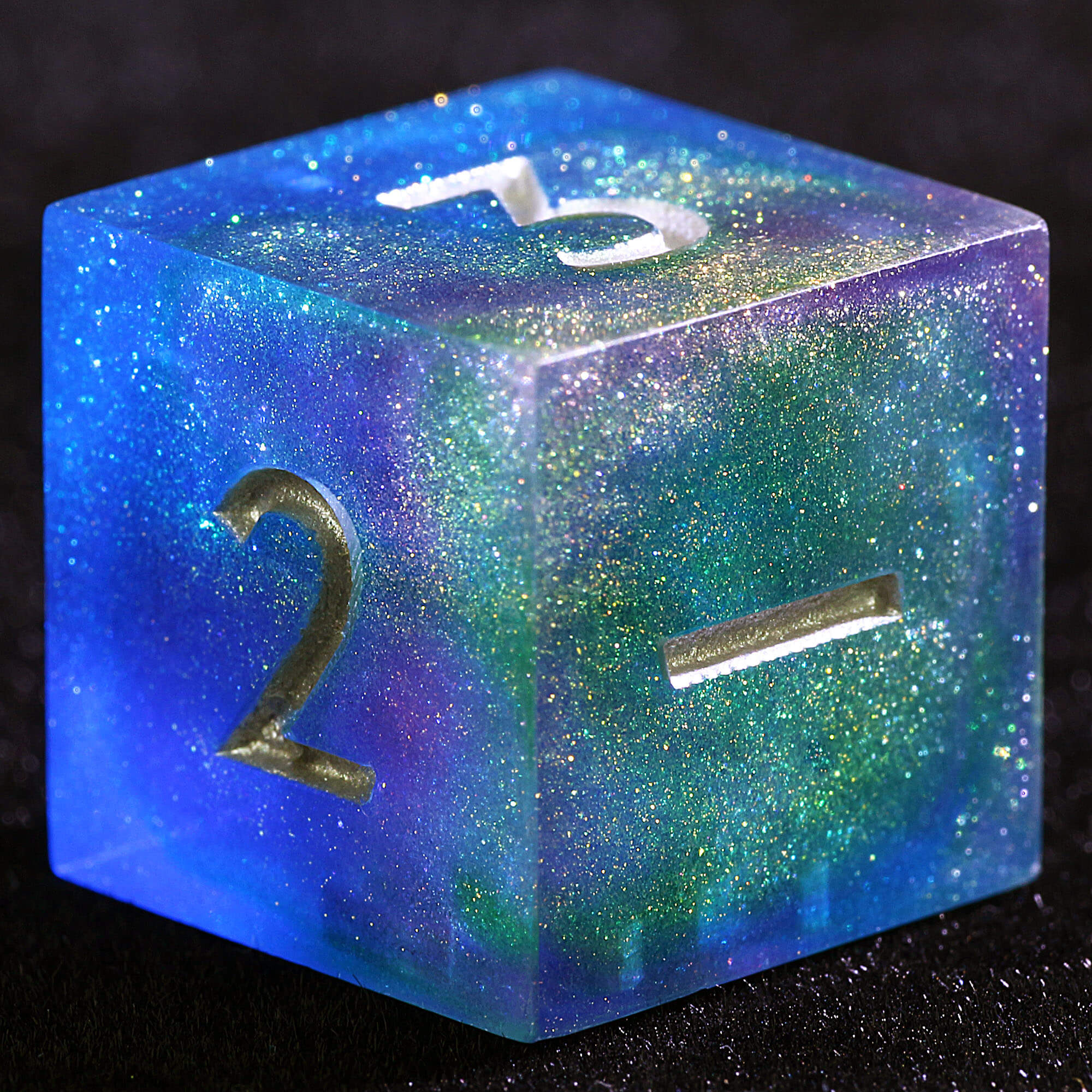 Draw Steel 3 Polyhedral Resin two 20-Sided D10 and one 6-Sided D3 Dice Set Combo Spectrum - Image 3