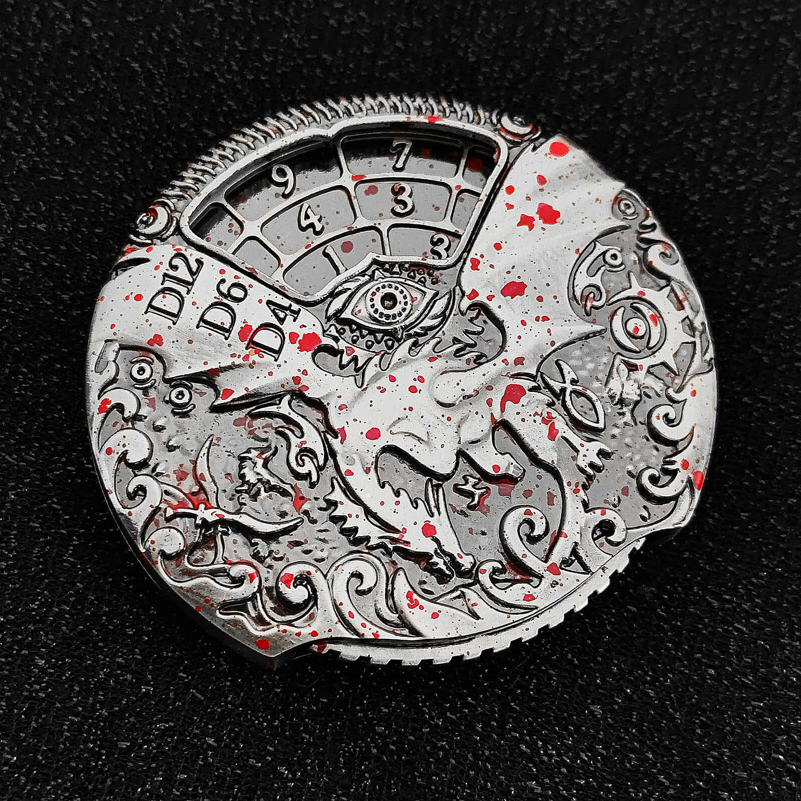 Flying Dragon Roulette Metal DND Dice Fidget Spinner Gyroid Dice - Image 10