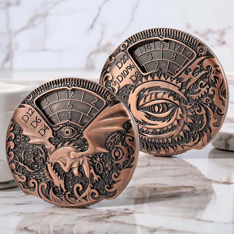 Flying Dragon Roulette Metal DND Dice Fidget Spinner Gyroid Dice - Image 8