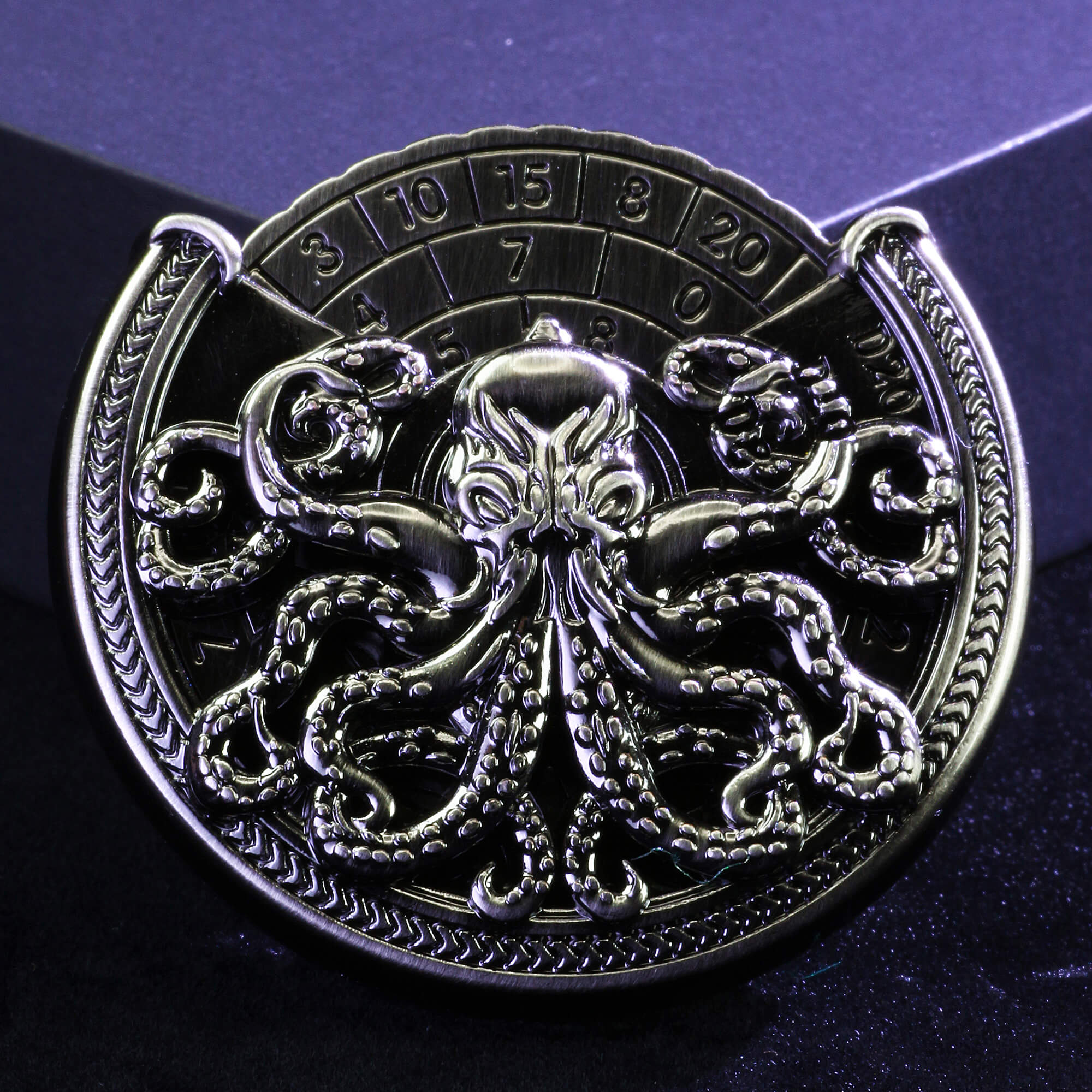 Hollow Octopus 7 in 1 Roulette Metal DND Dice Fidget Spinner Gyroid Dice - Image 4