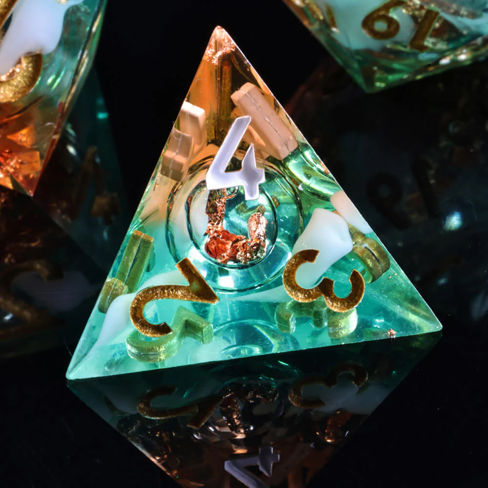 Lake Monster Resin Polyhedral D and D Liquid Core Set Dice - Image 4