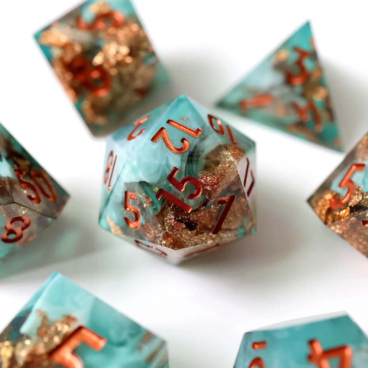 Moonlit Shadow DND Dice Set 7-Piece Sharp Edge - Image 7