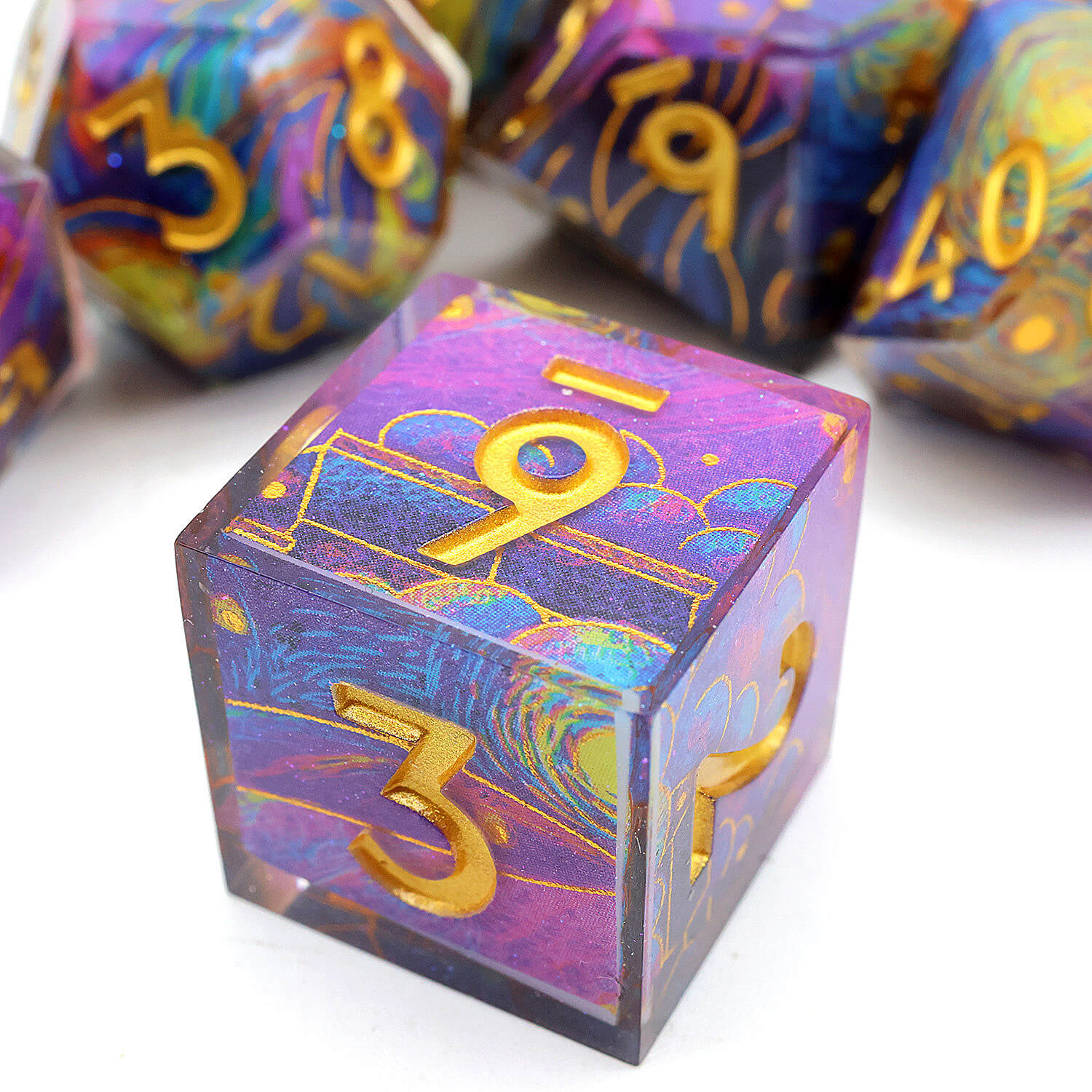 Polyhedral 7 Piece D and D Set Dice Typhoon - Image 4