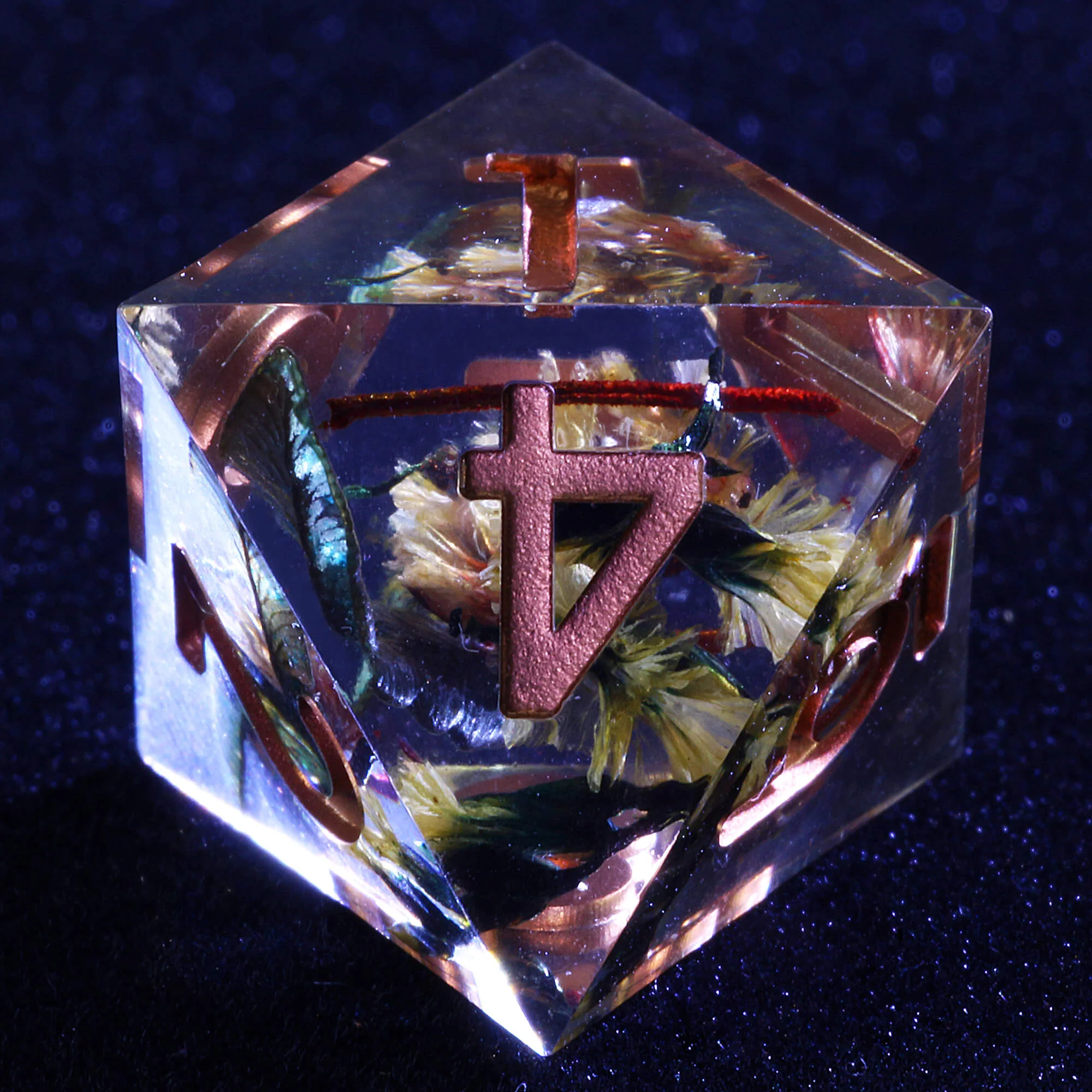 Polyhedral Cool D and D Set of Dice Flower - Image 5