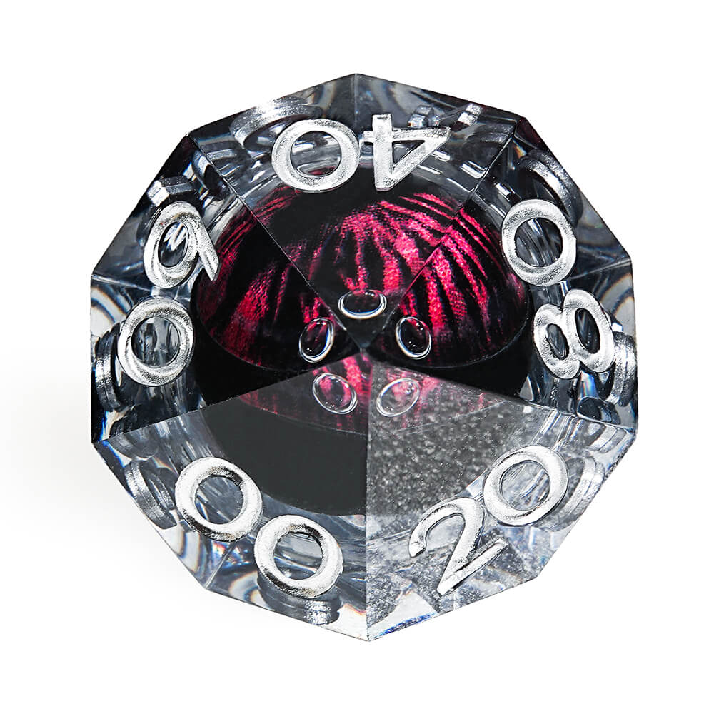 Polyhedral RGP Cool Liquid Core Dragon Eye DnD Dice Set - Image 8