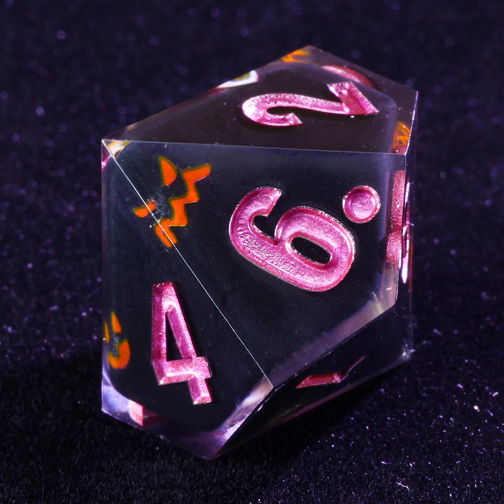 Role Playing 7 Polyhedral Resin Dice Sets DnD Pumpkin Black - Image 7