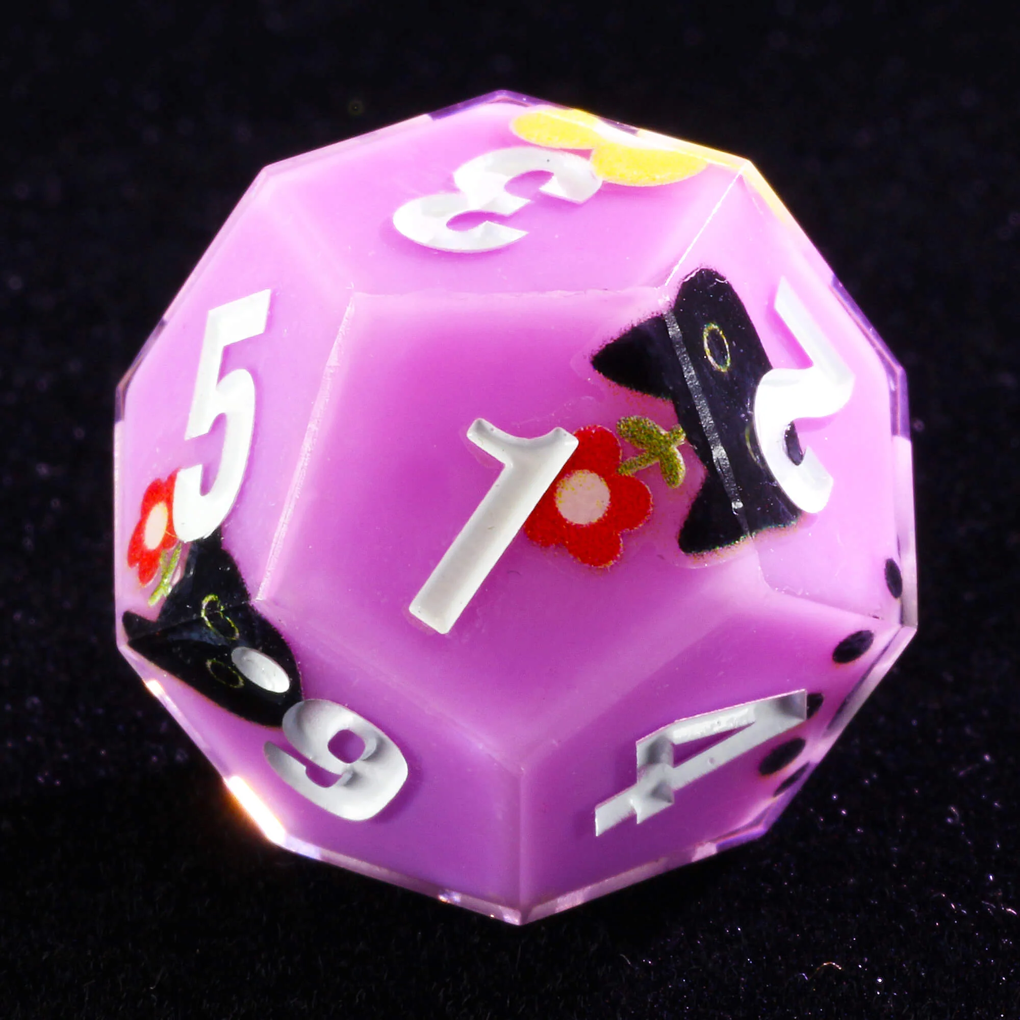 Rpg 7 Polyhedral Resin DnD Dice Sets Cat Purple - Image 3