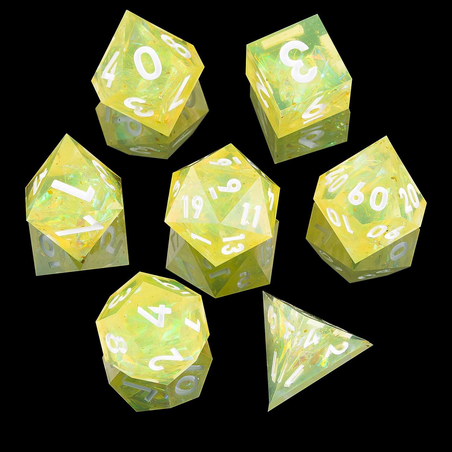 Rpg Unusual Polyhedral Sharp Edge Resin Dice Sets D&D - Fantasy Elves - Image 5