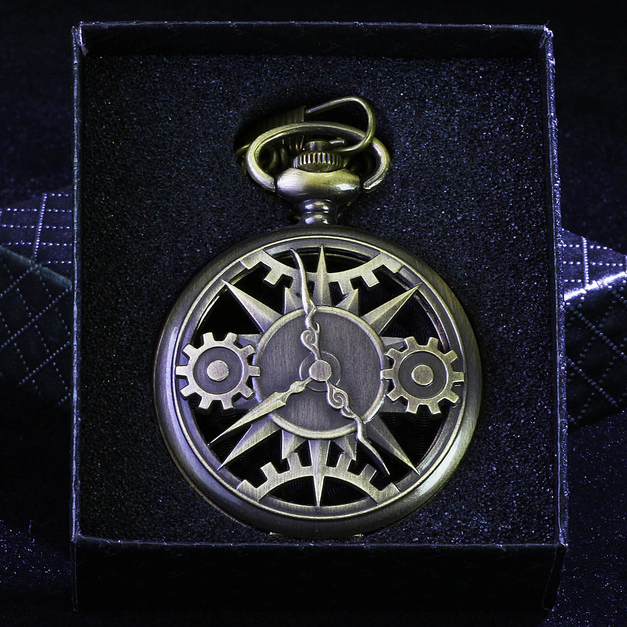 Time Gear Mini Polyhedral Metal DD Dice Set with Pocket Watch Shell Case - Image 9