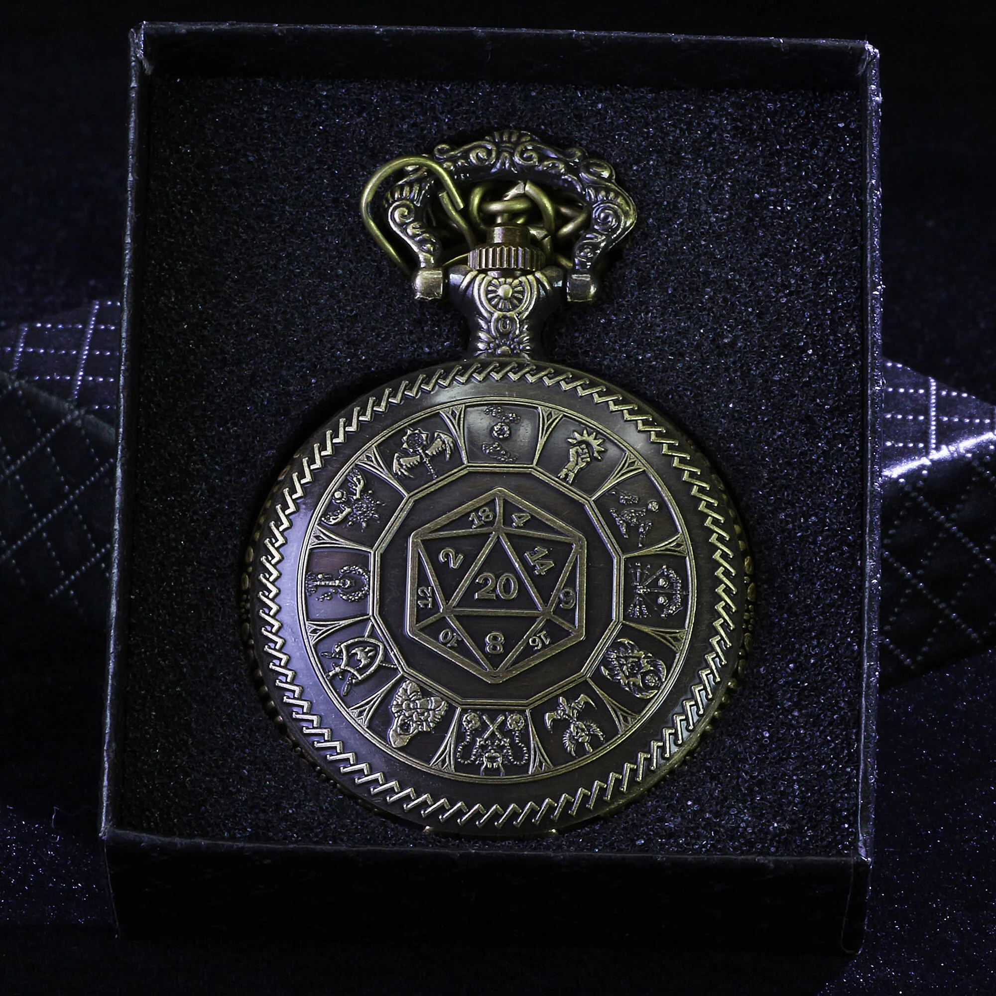 Totem Mini Polyhedral Metal Dice Sets DD with Pocket Watch Shell Case - Image 9